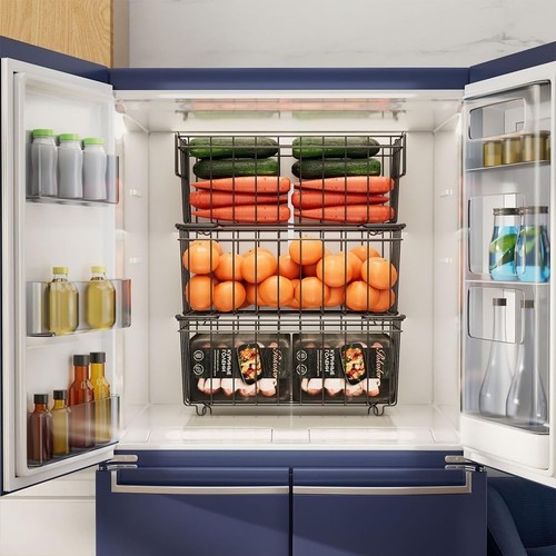 Freezer storage baskets with - baskets,