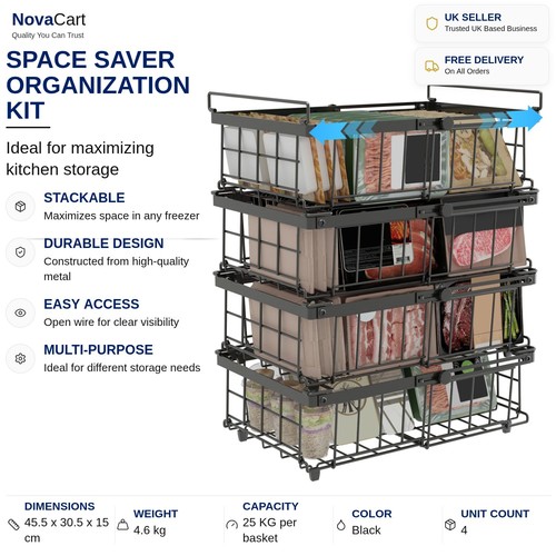 Freezer baskets expandable - baskets,