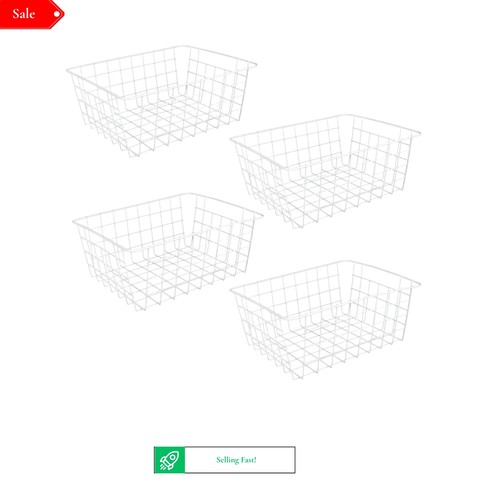 4pcs wire storage baskets - storage,