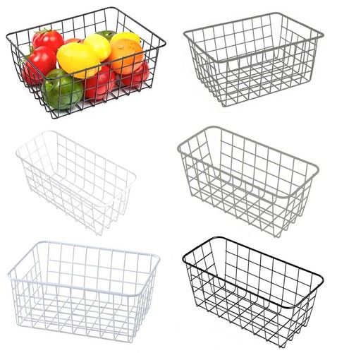 Metal wire storage basket - metal,